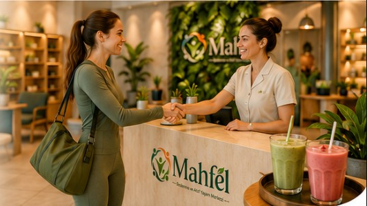 Mahfel resepsiyonunda misafir karşılama anı